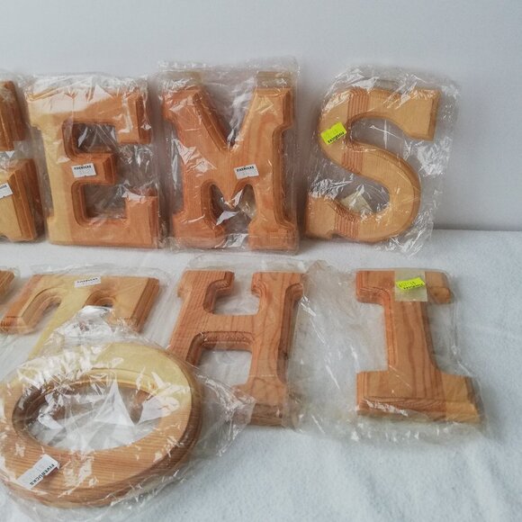 6" Beveled Wooden Letters 12 pcs Lot - Picture 4 of 6